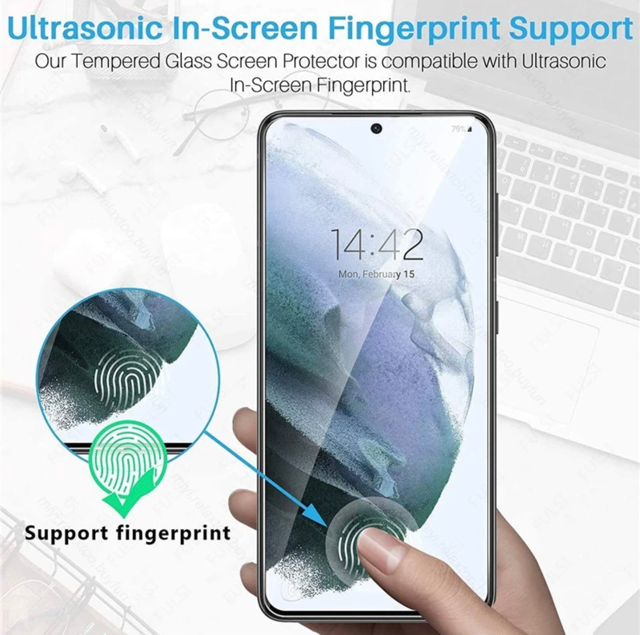 Yamizoo Premium 9H Clear ShatterProof Glass Screen Protector-2pks pour certains modèles Samsung Galaxy Yamizoo Premium 9H Clear ShatterProof Glass Screen Protector-2pks pour certains modèles Samsung Galaxy